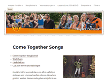 Tablet Screenshot of come-together-songs.de